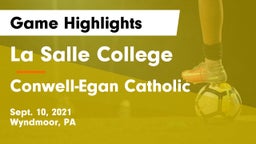 La Salle College  vs Conwell-Egan Catholic  Game Highlights - Sept. 10, 2021