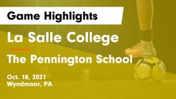 La Salle College  vs The Pennington School Game Highlights - Oct. 18, 2021