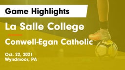 La Salle College  vs Conwell-Egan Catholic  Game Highlights - Oct. 22, 2021