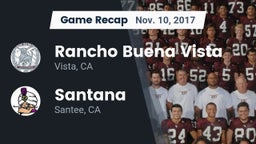 Recap: Rancho Buena Vista  vs. Santana  2017
