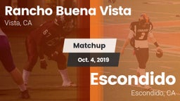 Matchup: Rancho Buena Vista vs. Escondido  2019