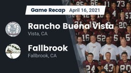 Recap: Rancho Buena Vista  vs. Fallbrook  2021