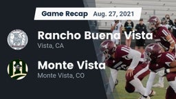 Recap: Rancho Buena Vista  vs. Monte Vista  2021