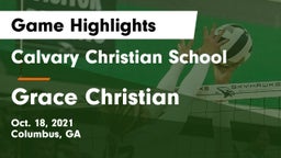 Calvary Christian School vs Grace Christian  Game Highlights - Oct. 18, 2021