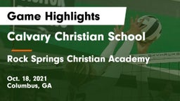 Calvary Christian School vs Rock Springs Christian Academy Game Highlights - Oct. 18, 2021