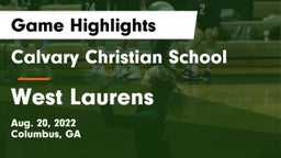 Calvary Christian School vs West Laurens  Game Highlights - Aug. 20, 2022