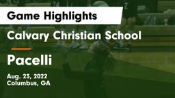 Calvary Christian School vs Pacelli  Game Highlights - Aug. 23, 2022