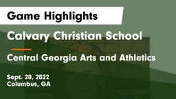 Calvary Christian School vs Central Georgia Arts and Athletics Game Highlights - Sept. 20, 2022