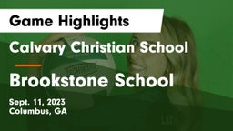 Calvary Christian School vs Brookstone School Game Highlights - Sept. 11, 2023
