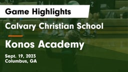 Calvary Christian School vs Konos Academy Game Highlights - Sept. 19, 2023