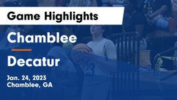 Chamblee  vs Decatur  Game Highlights - Jan. 24, 2023