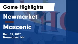 Newmarket  vs Mascenic Game Highlights - Dec. 15, 2017