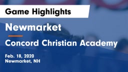 Newmarket  vs Concord Christian Academy Game Highlights - Feb. 18, 2020