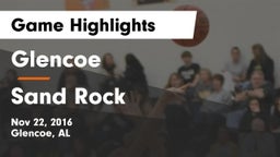 Glencoe  vs Sand Rock  Game Highlights - Nov 22, 2016