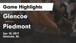 Glencoe  vs Piedmont Game Highlights - Jan 10, 2017