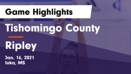 Tishomingo County  vs Ripley  Game Highlights - Jan. 16, 2021