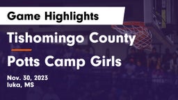 Tishomingo County  vs Potts Camp Girls Game Highlights - Nov. 30, 2023