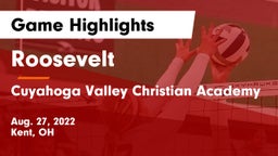 Roosevelt  vs Cuyahoga Valley Christian Academy  Game Highlights - Aug. 27, 2022