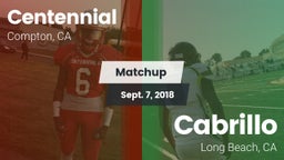 Matchup: Centennial High vs. Cabrillo  2018