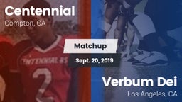 Matchup: Centennial High vs. Verbum Dei  2019