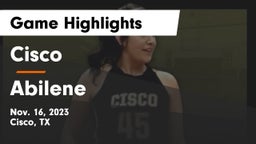 Cisco  vs Abilene  Game Highlights - Nov. 16, 2023