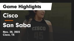 Cisco  vs San Saba  Game Highlights - Nov. 28, 2023