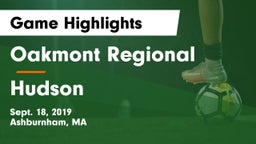 Oakmont Regional  vs Hudson  Game Highlights - Sept. 18, 2019