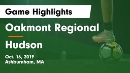 Oakmont Regional  vs Hudson  Game Highlights - Oct. 16, 2019