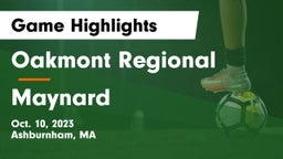 Oakmont Regional  vs Maynard  Game Highlights - Oct. 10, 2023