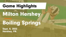 Milton Hershey  vs Boiling Springs  Game Highlights - Sept. 8, 2022