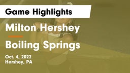 Milton Hershey  vs Boiling Springs  Game Highlights - Oct. 4, 2022