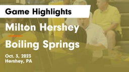 Milton Hershey  vs Boiling Springs  Game Highlights - Oct. 3, 2023