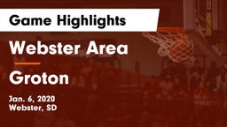 Webster Area  vs Groton Game Highlights - Jan. 6, 2020