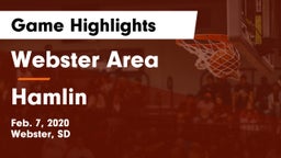 Webster Area  vs Hamlin  Game Highlights - Feb. 7, 2020