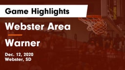 Webster Area  vs Warner  Game Highlights - Dec. 12, 2020