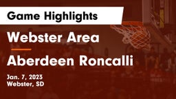 Webster Area  vs Aberdeen Roncalli  Game Highlights - Jan. 7, 2023