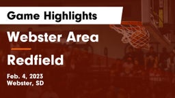 Webster Area  vs Redfield  Game Highlights - Feb. 4, 2023