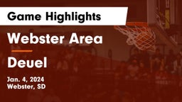 Webster Area  vs Deuel  Game Highlights - Jan. 4, 2024