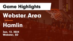 Webster Area  vs Hamlin  Game Highlights - Jan. 12, 2024