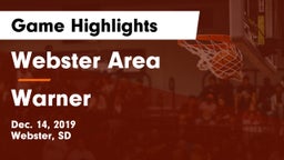 Webster Area  vs Warner  Game Highlights - Dec. 14, 2019