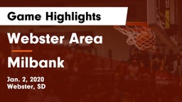 Webster Area  vs Milbank  Game Highlights - Jan. 2, 2020