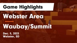 Webster Area  vs Waubay/Summit  Game Highlights - Dec. 5, 2023