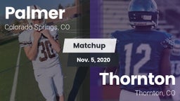 Matchup: Palmer  vs. Thornton  2020