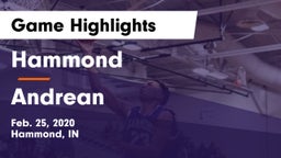 Hammond  vs Andrean  Game Highlights - Feb. 25, 2020