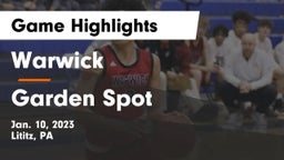 Warwick  vs Garden Spot  Game Highlights - Jan. 10, 2023