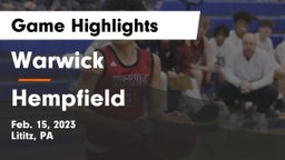 Warwick  vs Hempfield  Game Highlights - Feb. 15, 2023