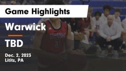 Warwick  vs TBD Game Highlights - Dec. 2, 2023