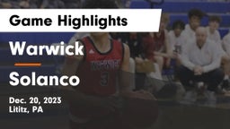 Warwick  vs Solanco  Game Highlights - Dec. 20, 2023