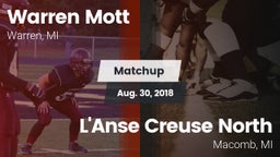Matchup: Mott  vs. L'Anse Creuse North  2018
