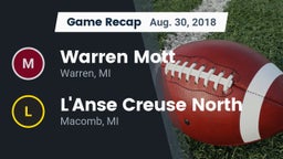 Recap: Warren Mott  vs. L'Anse Creuse North  2018
